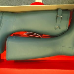 NEW Tall Hunter Rain Boots Refined Blue 7 8 9